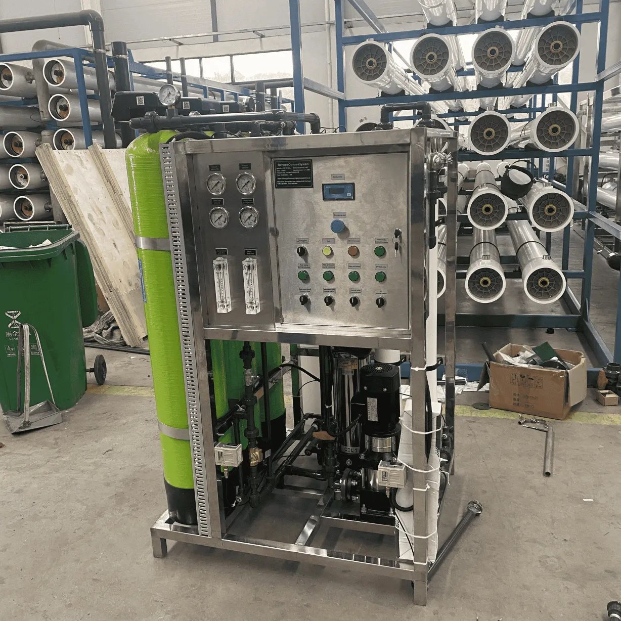 Água potável pura que faz a osmose reversa industrial 500l / h da planta da purificação do filtro do sistema do RO do tratamento - Ro Osmose Reversa Água Pura Máquina - foodmachtech