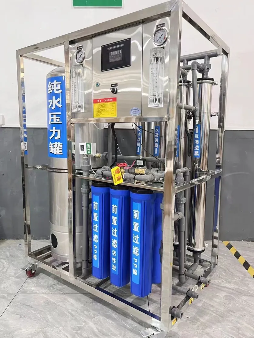 Integrated Small Scale Water Purifier 250 500 1000 LPH Reverse Osmosis System with Pure Water Storage Tank - Ro Reverse Osmosis Pure Water Machine - foodmachtech
