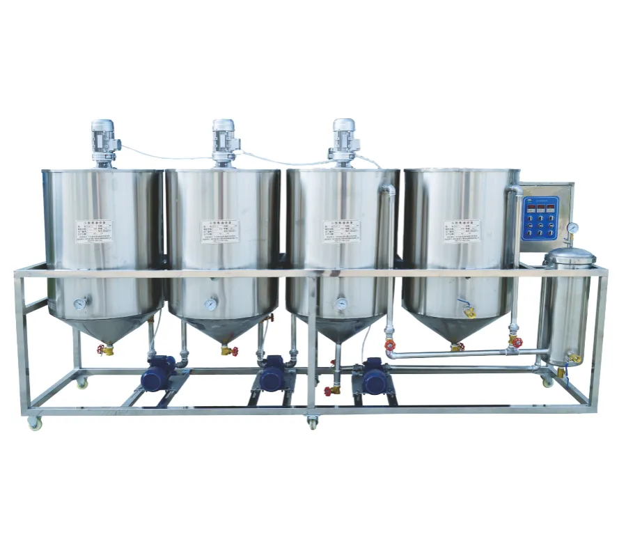 Máquina De Refinação De Óleo Comestível De Alta Eficiência Automática Equipamento De Refinação De Óleo De Soja De Girassol De Colza - Linha produção óleo - foodmachtech