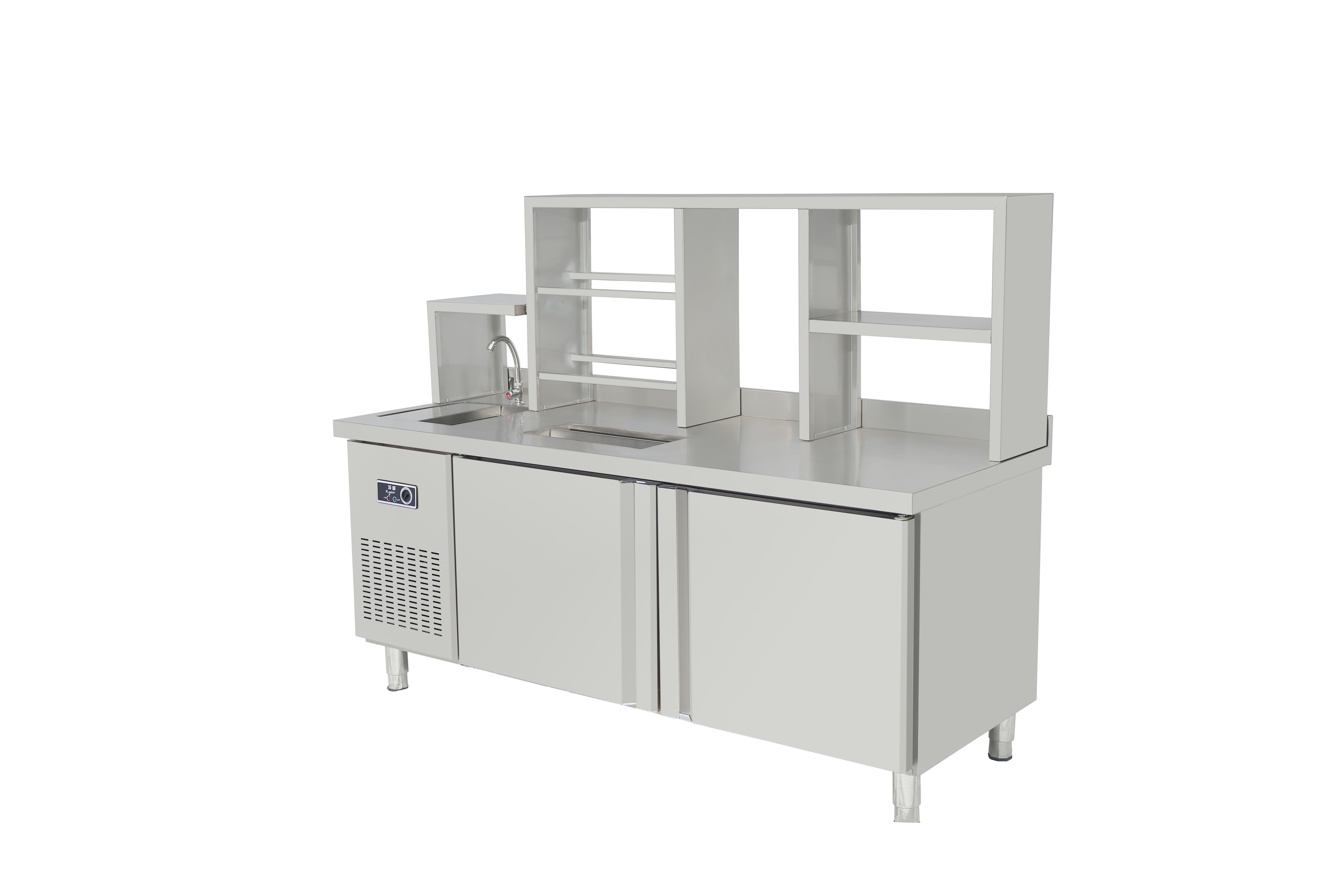 Fábrica Diredt 304 aço inoxidável pia armário comercial cozinha armário com pia para restaurante