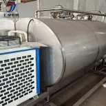 Tanque horizontal do armazenamento do líquido do suco do leite do óleo e da água - Tanque De Armazenamento De Leite - foodmachtech