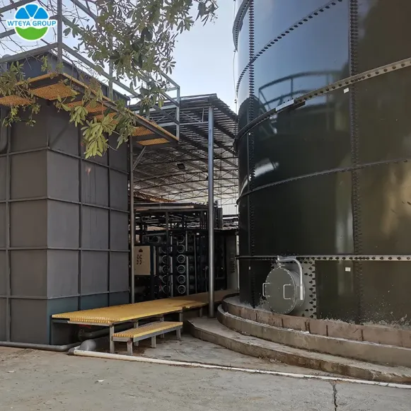 Novo Móvel Profissional PLC Integrado Sistema MBR 1 Ano para Containerized Tratamento De Águas Residuais 5000L/Hora ISO9001 CE Certificado