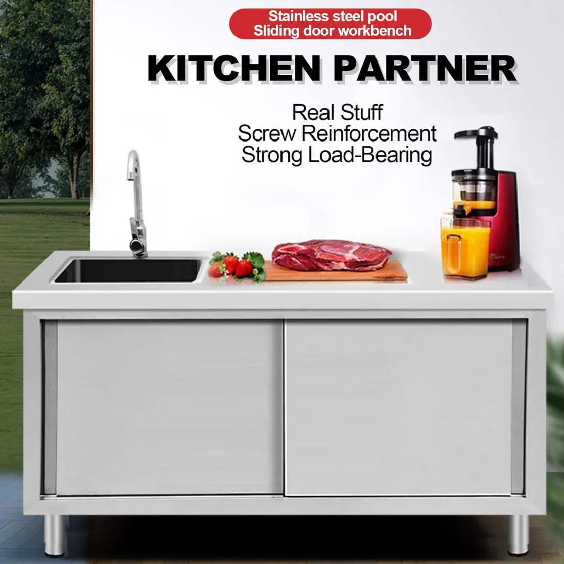 Armadio da cucina con porte, - Carrello da cucina - foodmachtech