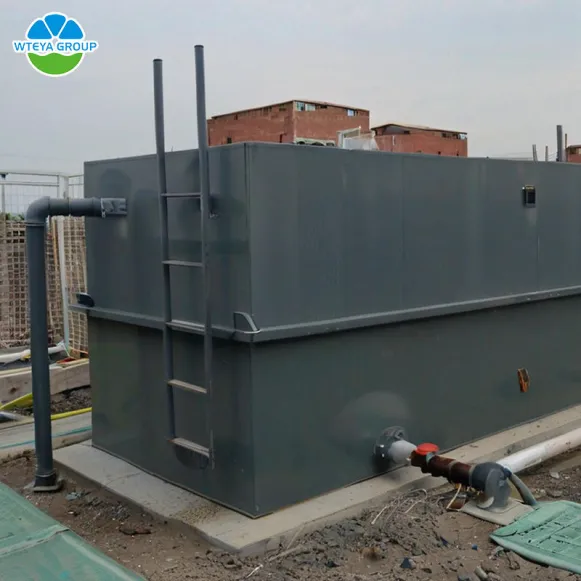 Planta De Tratamento De Água De Biorreator De Membrana MBR Completo Compacto PLC para Matadouro Industrial Águas Residuais 5000L/Hora Eficiente