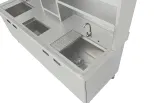 공장 디릿 싱크 캐비닛 상업용 주방 캐비닛 식당 싱크대 - 주방 카트 - foodmachtech