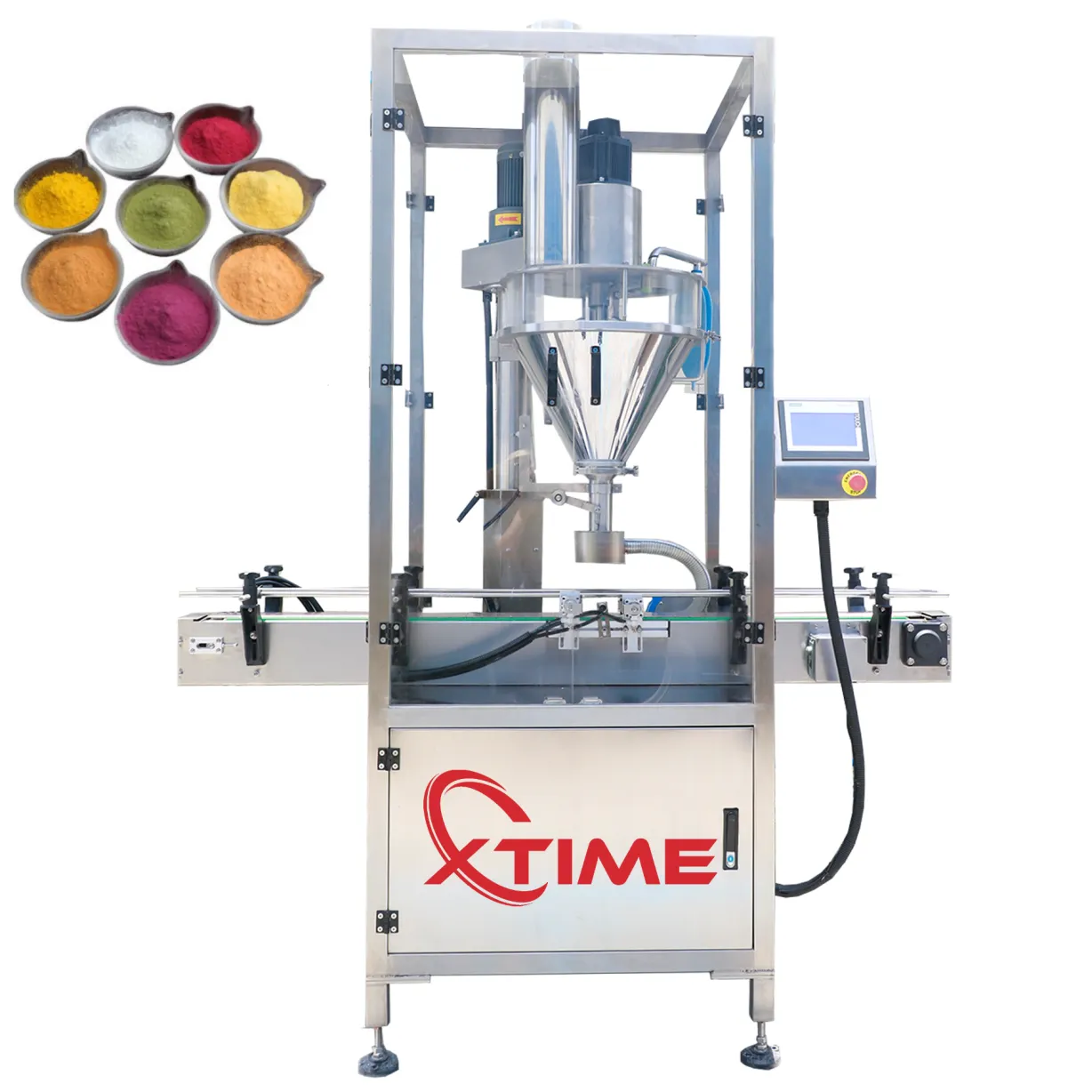 Tempero Automático Ground Spice Pó Auger Quantificar Enchimento Tampando Package Machine para Garrafa De Vidro Plástico - Máquina enchimento leite pó - foodmachtech