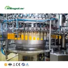 Tres automáticos de alta precisión en una botella de jugo de caña de azúcar que hace la máquina de llenado de bebidas para el jugo de manzana - Línea de producción de bebidas - foodmachtech