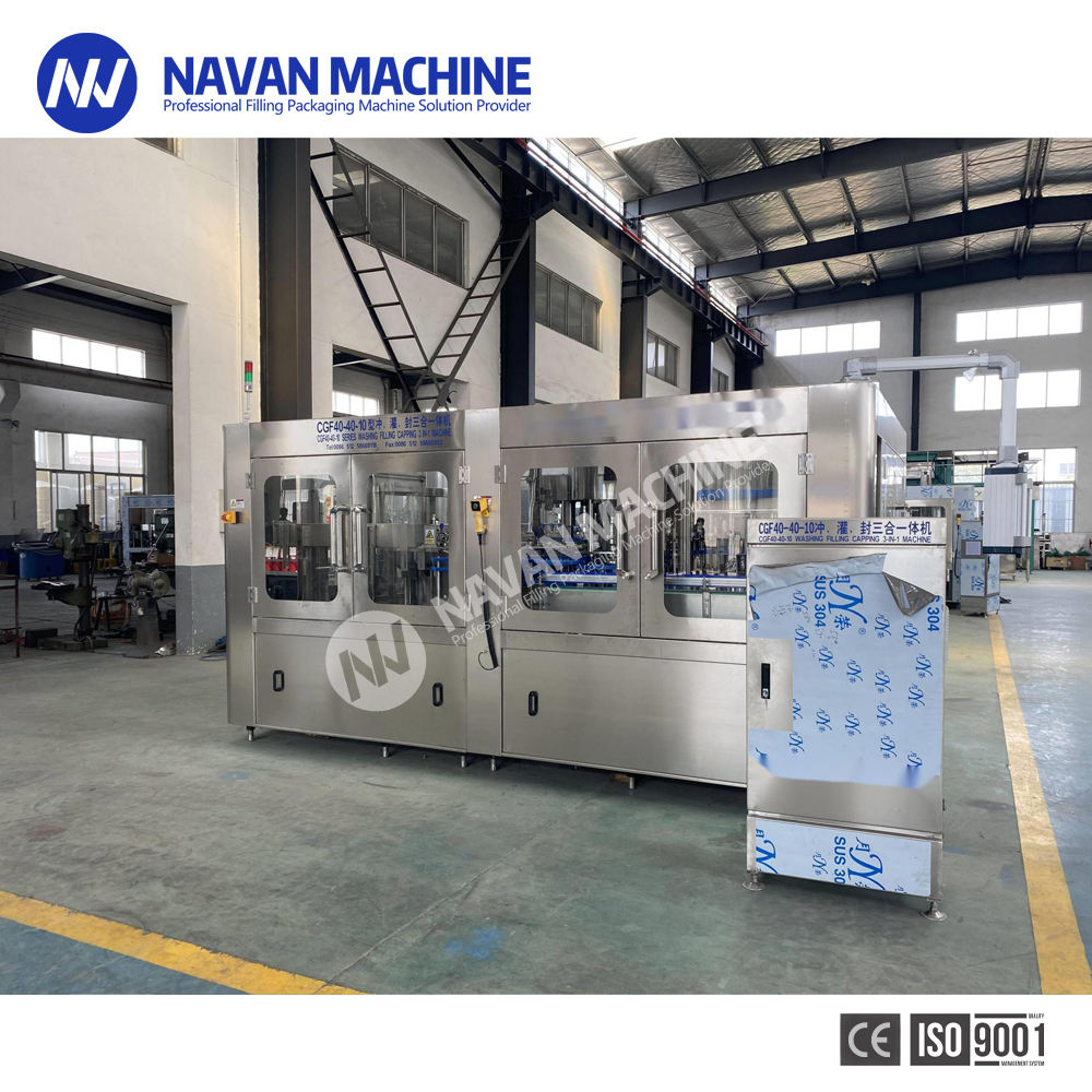 Низкая цена НАВАН, высоким машина завалки 3 напитка спрайта разлитая по бутылкам стеклом Карбонатед содой в одном