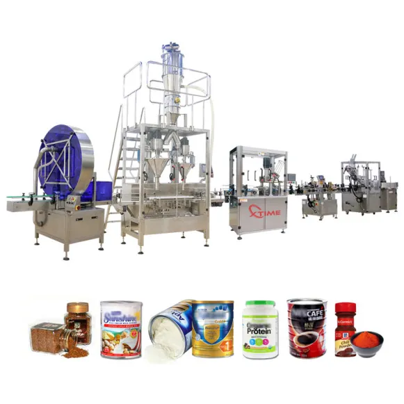 Automático 500g Tempero Proteína Café Spice Seco Em Pó Auger Filler Plastic Jar Garrafa Máquina De Enchimento De Embalagem