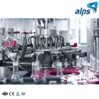 Botella de vidrio de plástico líquido completamente automático espumoso fruta vino tinto monoblock llenado y taponado línea de producción de la máquina - Línea de producción de bebidas - foodmachtech