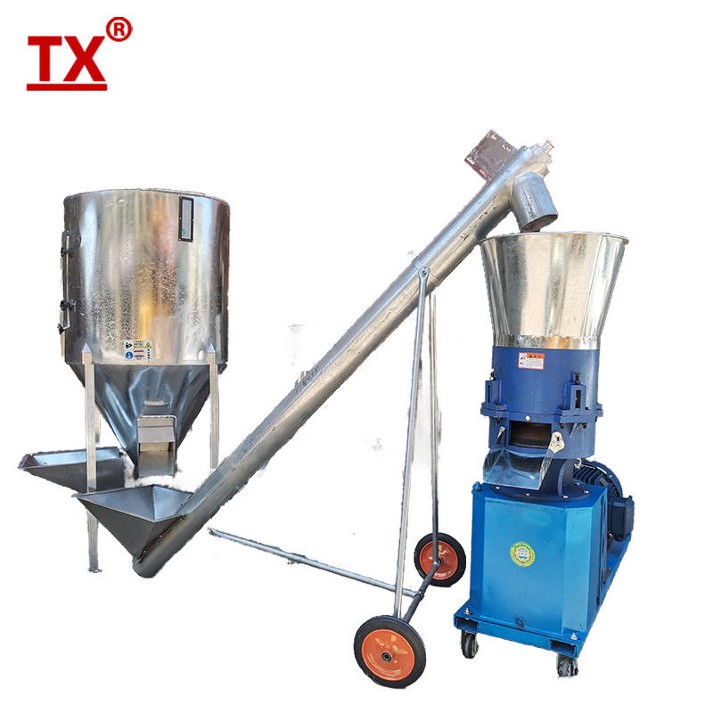 Poultry Feed Making Machine 380V Electric Diesel Engine Feed Pellet Mixer Machine New for Livestock Animal Farms Production Line