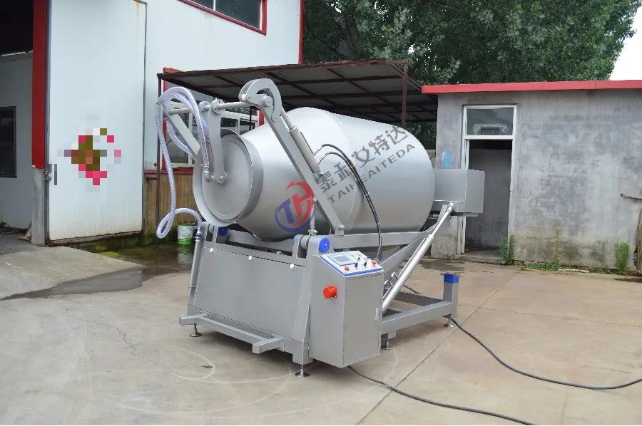 Large inclined automatic lifting vacuum rolling machine - Tumbler - foodmachtech