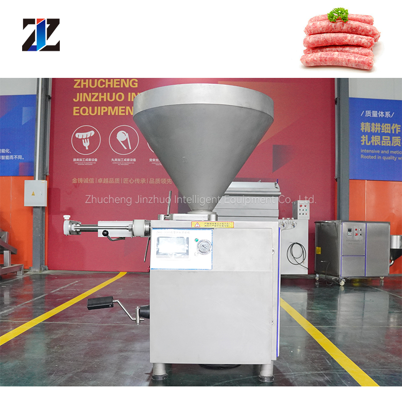 คอลลาเจนธรรมชาติรมควันปลอกสัตว์ปีกและเนื้อปลาไส้กรอกอัตโนมัติเต็มรูปแบบนิวเมติกเชิงปริมาณบิดไส้กรอก S tuffer