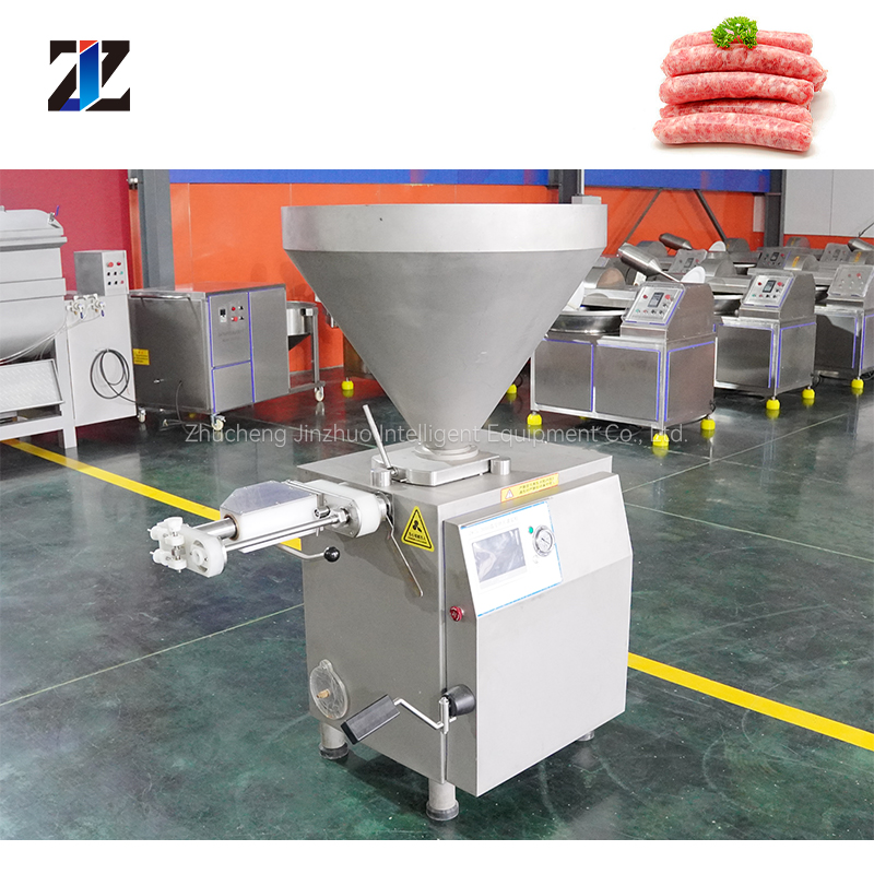 ไส้กรอกสีแดงนิวเมติกเชิงปริมาณ knotting และเครื่องบรรจุ304สแตนเลสที่สมบูรณ์อุปกรณ์การประมวลผลเนื้อสัตว์