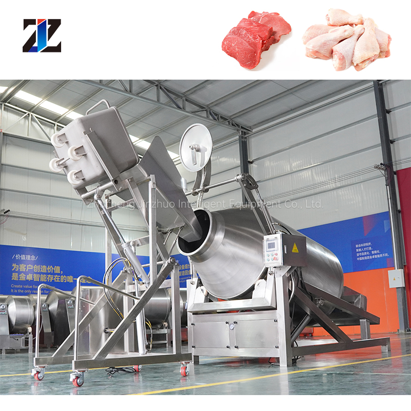 เนื้อและเนื้อแกะสเต็กยกและกลิ้งเครื่องหมักเครื่องรีดสูญญากาศหมักเนื้อสัตว์อัตโนมัติอย่างเต็มที่