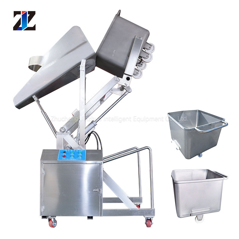 Fully automatic hydraulic hoist tumbling machine lifting equipment hand-torn beef lifting feeding machine