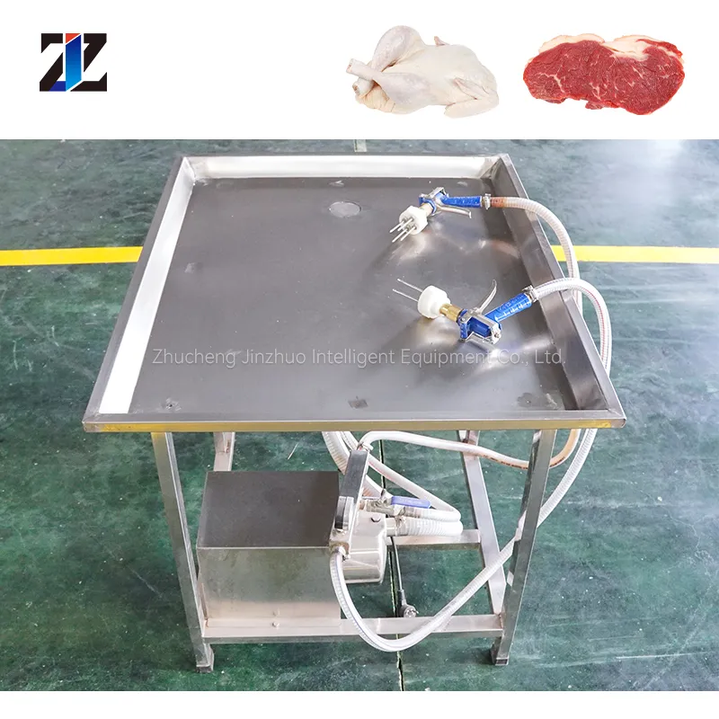 닭고기와 쇠고기 수동 소금물 양념 기계 용 소금물 인젝터 기계 - 식염수 주입 기계 - foodmachtech