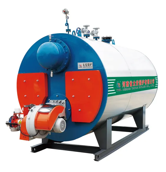 Gas and oil-fired skid-mounted steam boiler