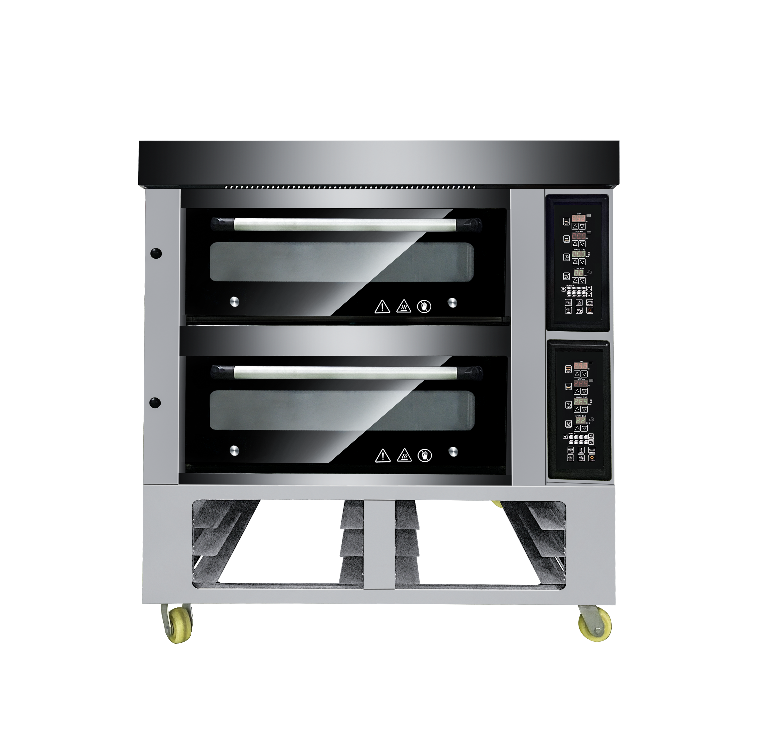 Печь для выпечки Kanghui, 2-слойная электрическая/газовая двухскоростная печь с 4 лотками, 520 кг, тостеры и печи для пиццы для промышленного использования