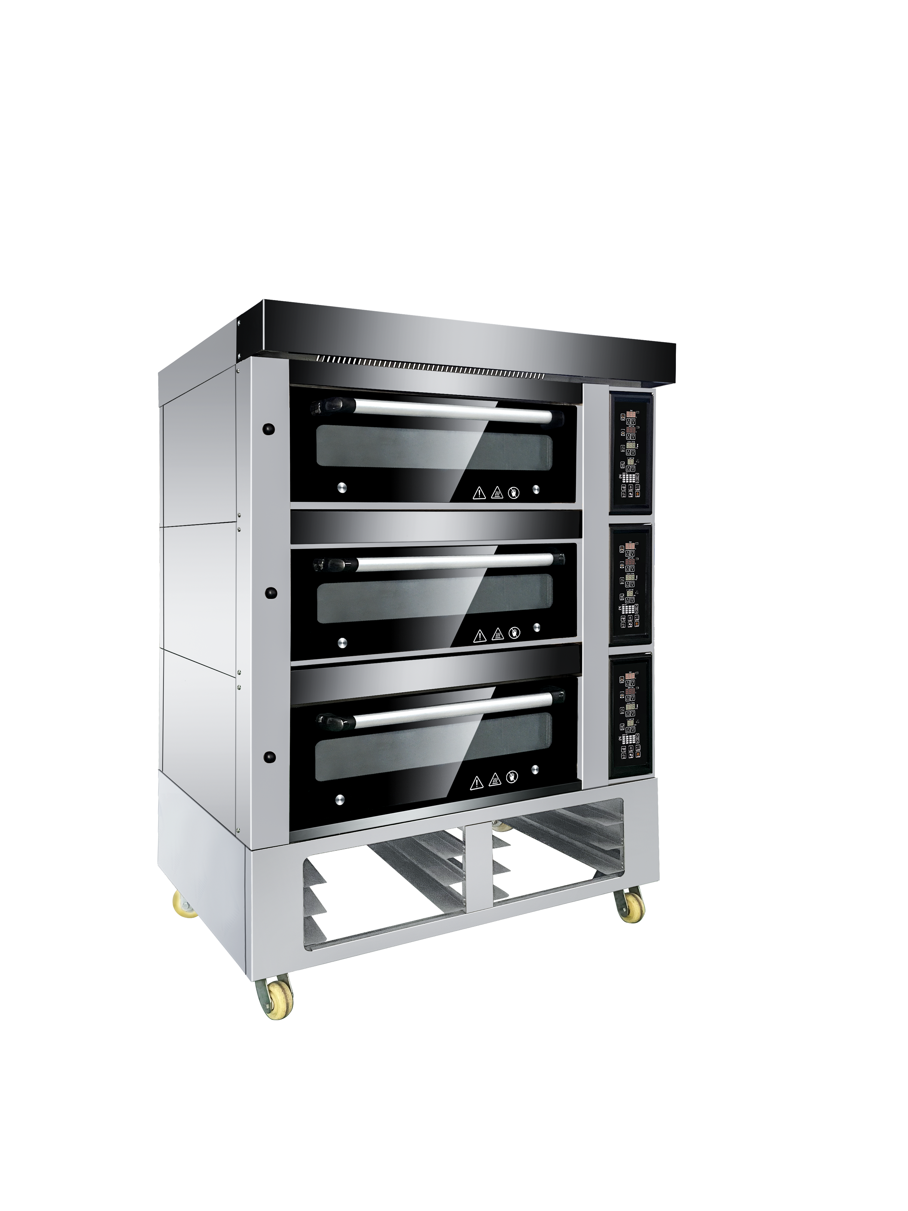 Реклама 3 слоя, печь выпечки еды печи большой емкости нержавеющей стали печи 9 подносов электрическая