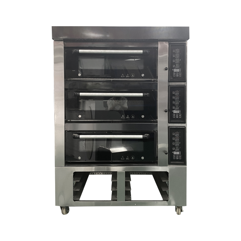 Коммерческая 3-слойная печь большой емкости из нержавеющей стали с 6 подносом и электроприводом