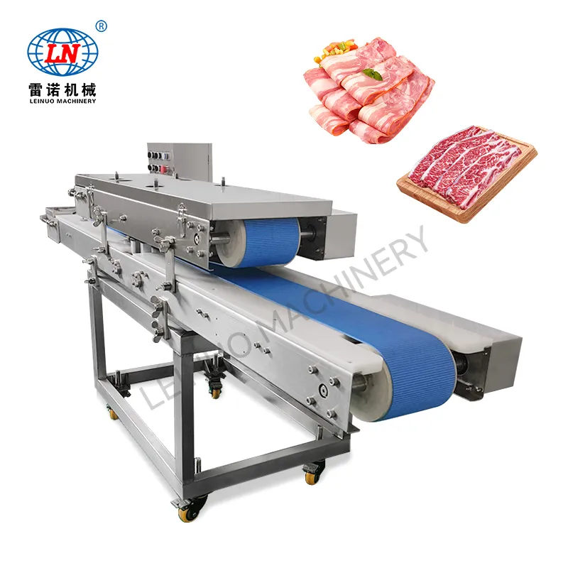 Máy cắt thịt tươi hai kênh hiệu quả cao bằng thép không gỉ với lưỡi dao nhập khẩu để cắt lát cực mỏng - Máy thái thịt - foodmachtech