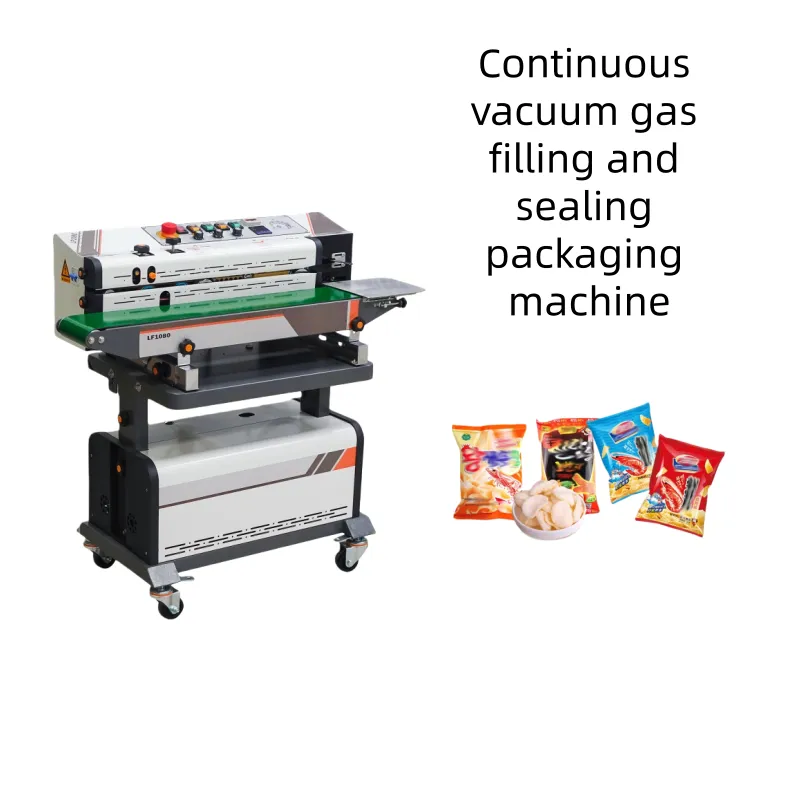 Continuous Vacuum Nitrogen Filling Sealing Machine LF-1080 Nitrogen Filling and Preservation Food Sealing Machine, Vacuum Pumpin - Sealing Machine - foodmachtech