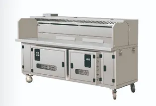 Sles e anoege uoeond ae yo-Carrello per barbecue elettrico e a gas ad aspirazione piatta - Carrello da cucina - foodmachtech