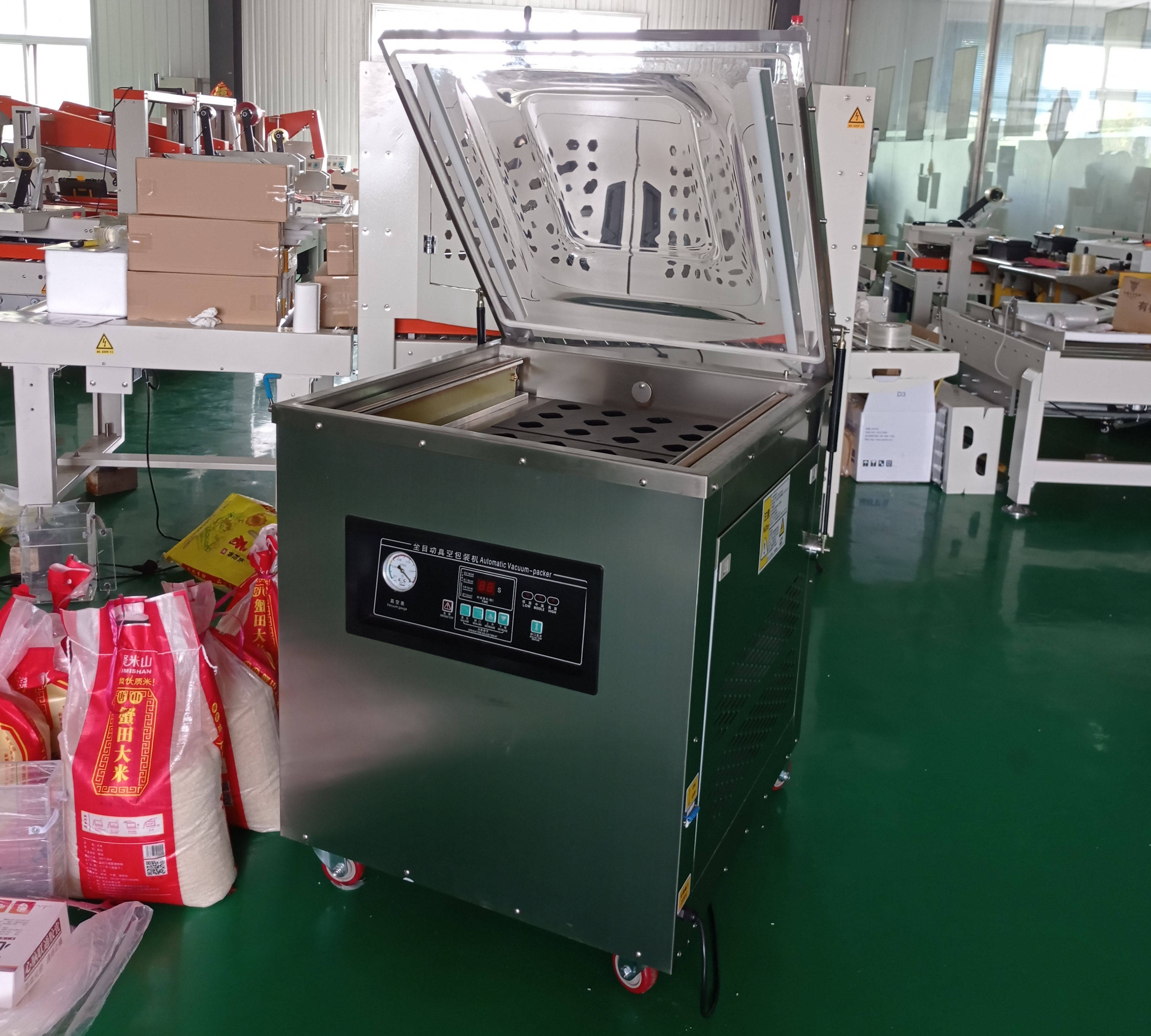 Máy đóng gói chân không điều khiển nhiệt độ thông minh, máy đóng gói bảo quản thực phẩm chống rò rỉ