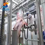 50-500GPH abattage et écorcher les lignes pour vaches et chèvres Chèvre abattage V cadre en acier - Chaîne de production de transformation d'abats de bétail et de moutons - foodmachtech