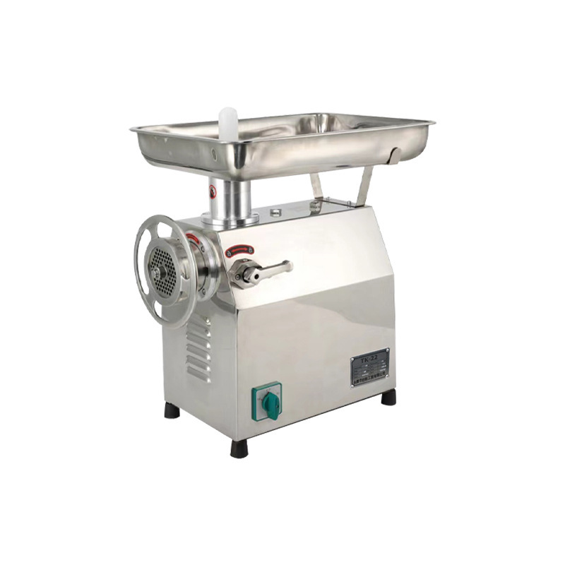 Hachoir à viande électrique commercial de haute qualité, petite machine de transformation de la viande en acier inoxydable, hachoir à viande de boucher pour un usage domestique