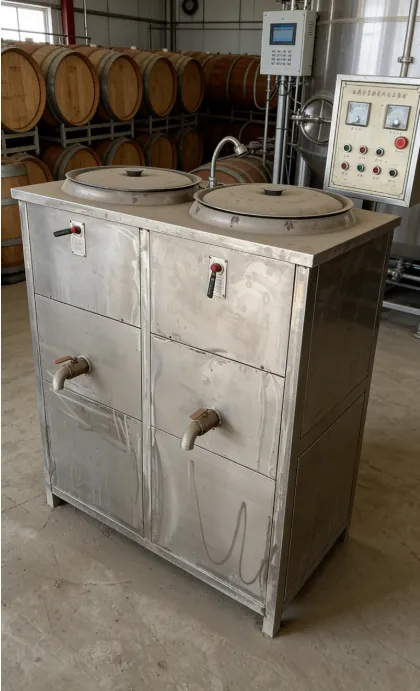 Caldera inteligente comercial del producto de la haba del control de la temperatura del tanque de cocina dual de la leche de soja de la eficacia alta - Equipo de procesamiento de productos de soja - foodmachtech