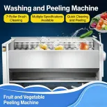 Commercial sweet potato brush roller cleaning machine large radish and potato peeling and cleaning equipment root vegetable .. - Cleaning Machine - foodmachtech