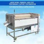 Commercial sweet potato brush roller cleaning machine large radish and potato peeling and cleaning equipment root vegetable .. - Cleaning Machine - foodmachtech
