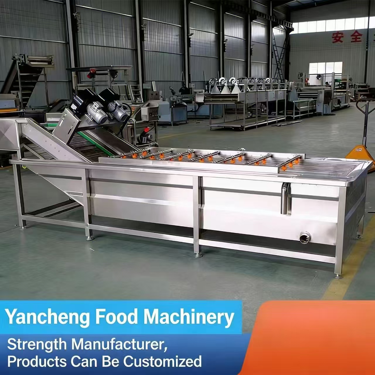 Máy làm sạch bong bóng rau quả tự động hoàn toàn, máy rửa rau củ phun áp lực cao thương mại, hải sản B