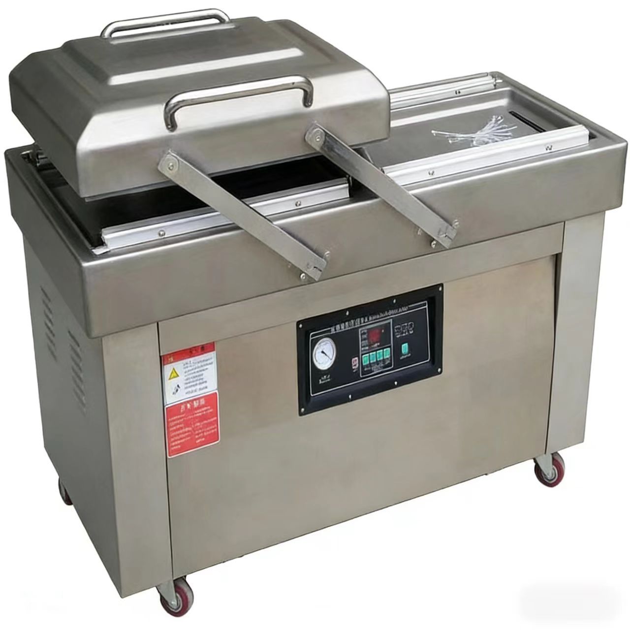 Máquina de embalagem a vácuo comercial grande automática seca e úmida dupla utilização compressão máquina de embalagem aferidor a vácuo