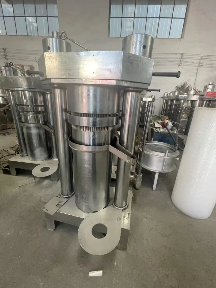 Prensa De Óleo Hidráulico Para Sementes De Gergelim, Nozes E Amendoins - Prensa Hidráulica a Óleo - foodmachtech