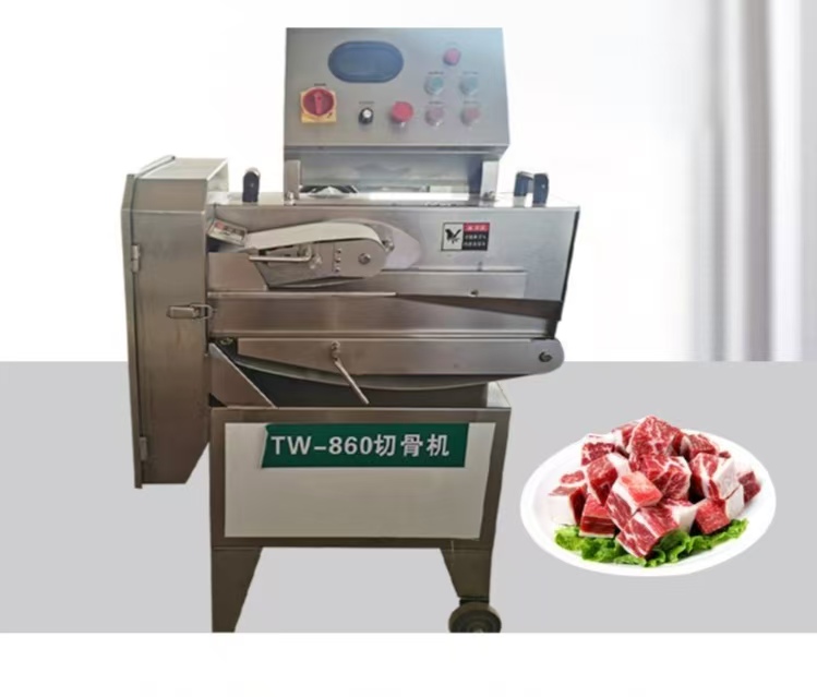 เครื่องตัดซี่โครงหมูเชิงพาณิชย์สำหรับการแบ่งส่วนและหั่นเนื้อเครื่องหั่นเนื้อแช่แข็งสำหรับโรงงานอาหาร