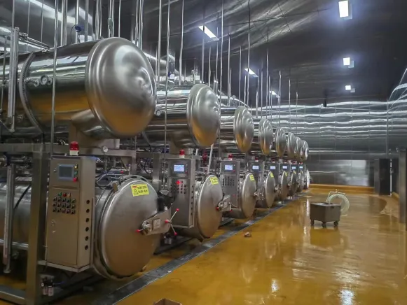 Tanque duplo Esterilização Automática Pot Comercial Food Grade Full Auto Esterilizador