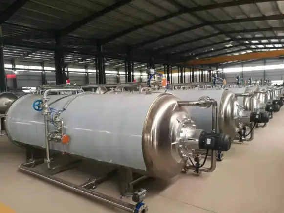 Steam & Gás Hybrid Esterilização Pot Comercial Food Grade Dual Heat Source Esterilizador