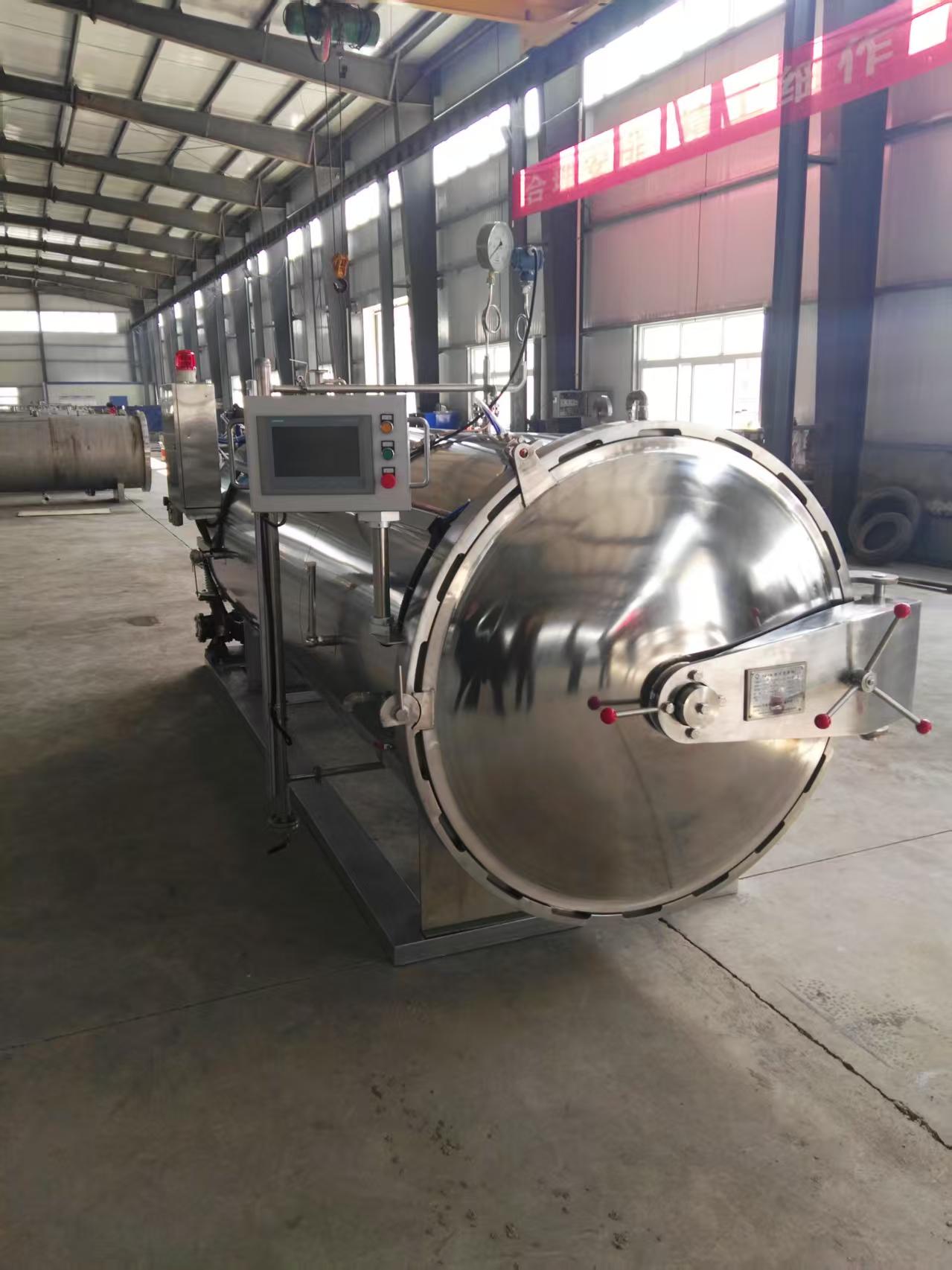 Special steam and gas mixed sterilizer for food processing plants