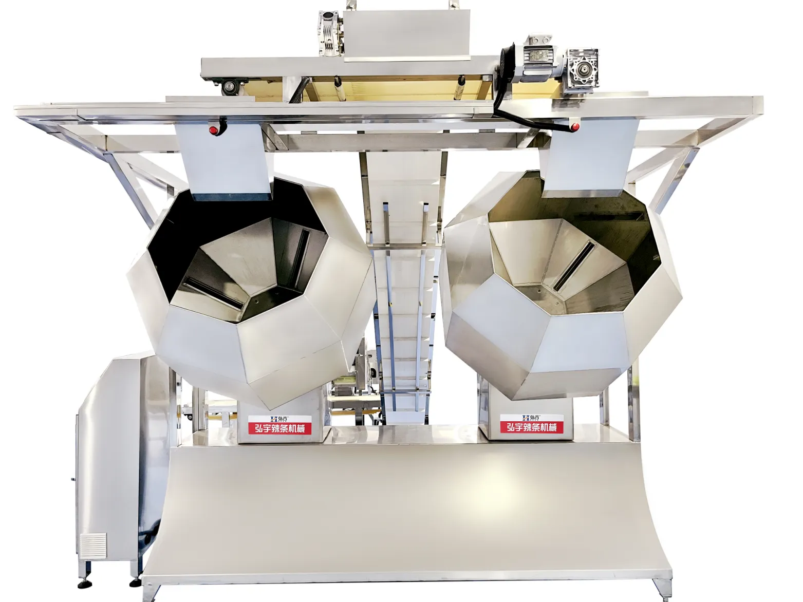 HY-BLJ-2 Octogonal Mistura Sistema Tempero Mixer - Equipamento processamento snack picante - foodmachtech