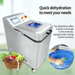 Commercial large-scale vegetable dehydrator, central kitchen fully automatic 304 stainless steel vegetable filling dehydrator. - Clean Vegetable Processing Production Line - foodmachtech