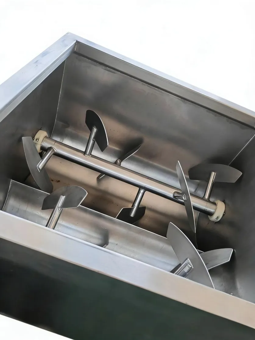 Mezclador de llenado completamente automático de llenado de dumpling comercial de doble eje máquina de mezcla de acero inoxidable mezclador de llenado de cocina central - Mezclador de relleno de carne - foodmachtech