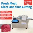 Máquina de corte de cerdo estofado comercial de un paso cortador de tira de carne fresca máquina de cubicación de vientre de cerdo equipo de división de tira de cerdo - Máquina de corte de cubo de carne - foodmachtech