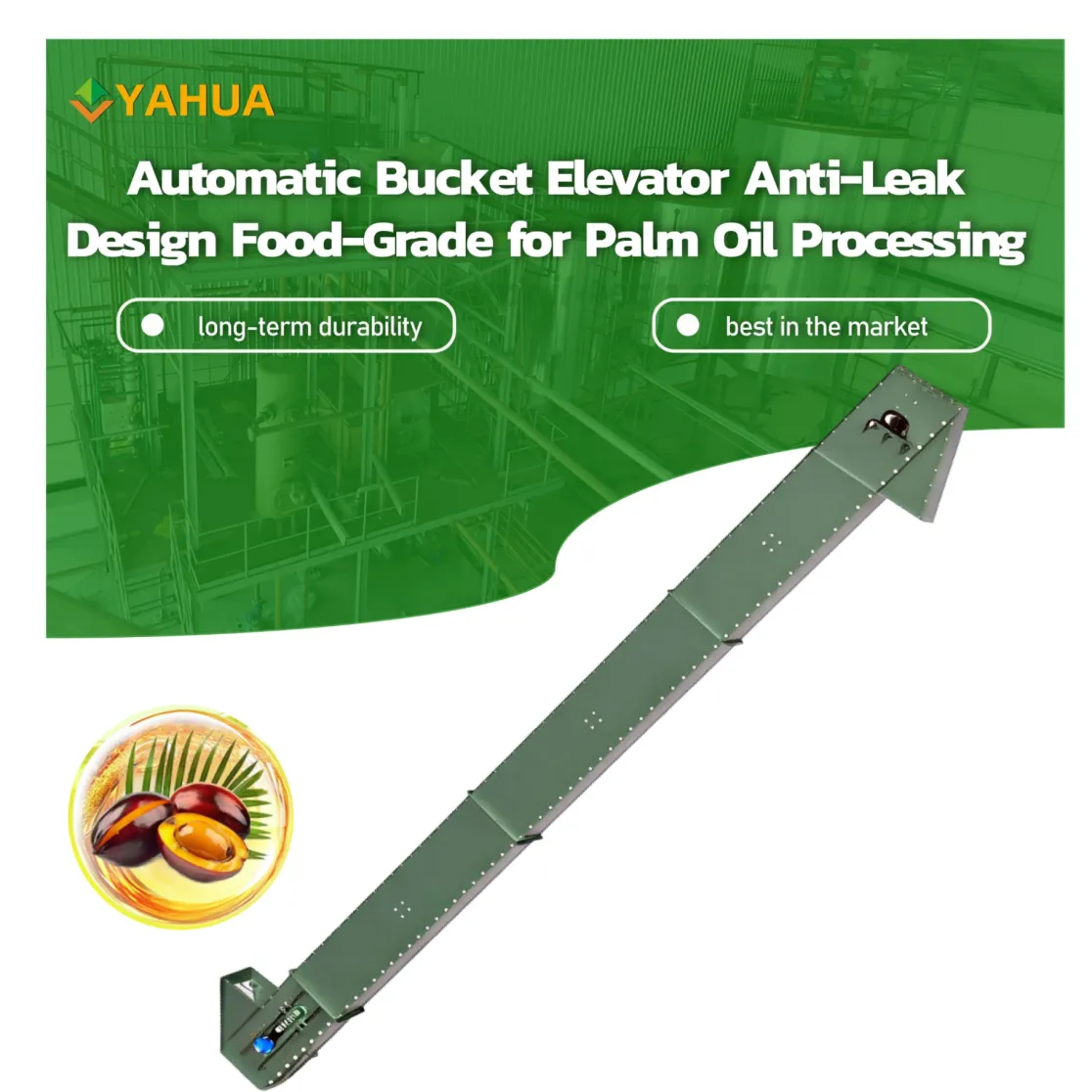 Produto comestível do projeto do Anti-Leak do elevador automático da cubeta para o processamento do óleo de palma - Linha produção óleo - foodmachtech