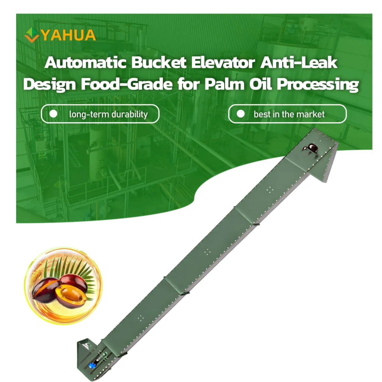 Produto comestível do projeto do Anti-Leak do elevador automático da cubeta para o processamento do óleo de palma - Linha produção óleo - foodmachtech