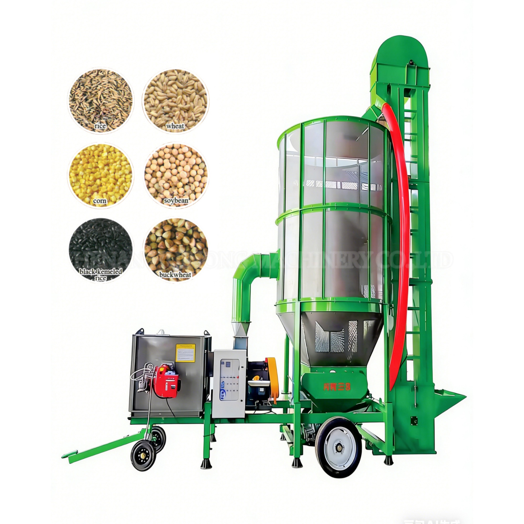 Secador de grano móvil