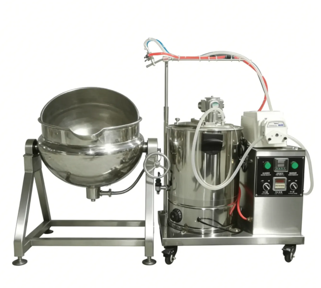 Máquina do revestimento da eficiência elevada com líquido automático pulverizando o sistema - Pote revestido de açúcar - foodmachtech