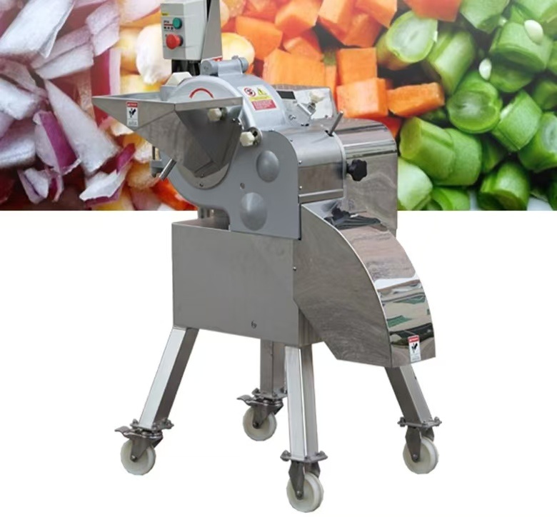 Frutas e vegetais de alta velocidade picando máquina, cenoura e cogumelo picando máquina, cubos de manga comercial e granulação
